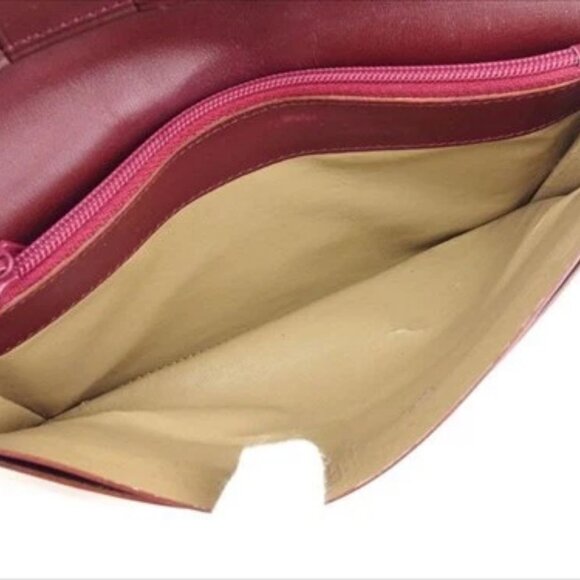 Saint Laurent Wallet Purse Red leather Woman Authentic Used D2028 - Picture 6 of 10